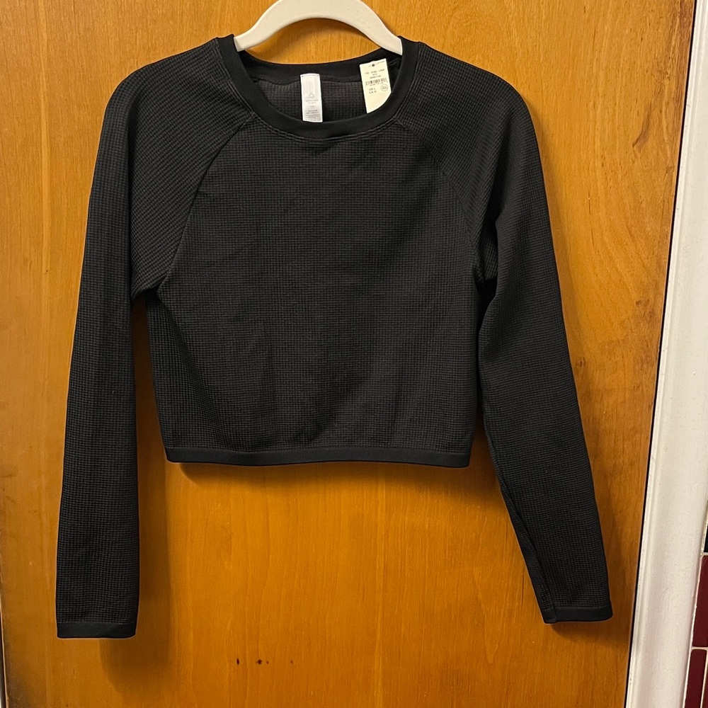 Offline by Aerie Seamless Black Crop Top